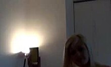 Hot blonde teen strips and dances for the camera