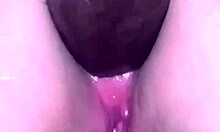 Real orgasm with married hottie in double penetration